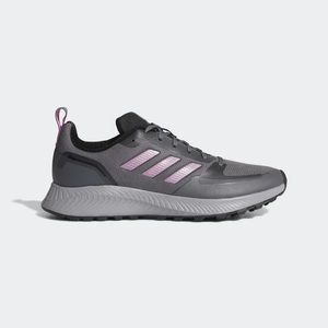 Adidas Dark Gray & Purple Tennis Running Sneakers